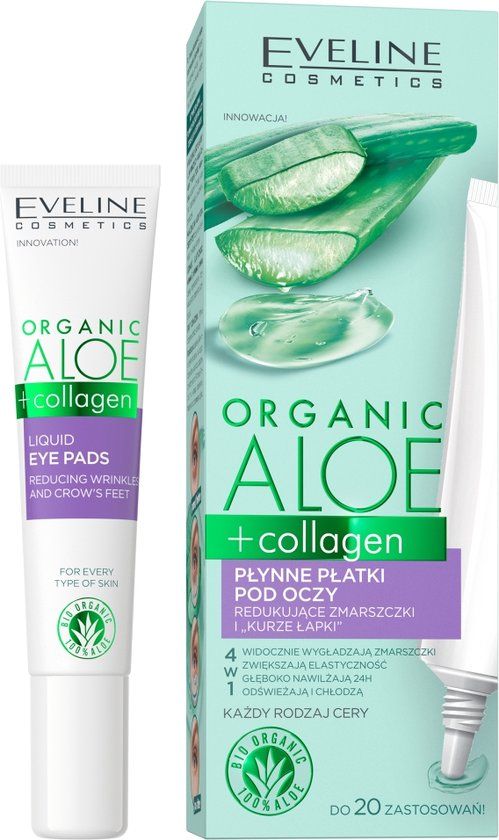 Biologische Aloë + Collageen Ooglapjes - Vermindert Rimpels & Kraaienpootjes - 20ml