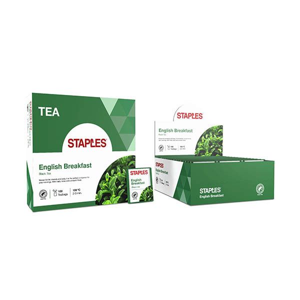Staples English Breakfast thee (100 stuks)