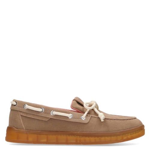 Scotch & Soda Nixie suède bootschoenen beige