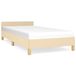 VidaXL Cadre de lit sans matelas, crème, 100x200 cm, tissu