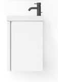 Saniclass Chaci Fonteinkastset - 40x55cm - 1 deur - mineraalmarmer fonteinwastafel - mat wit