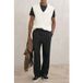 Reiss Gilet sans manches en maille torsadée col V Blanc Hiver