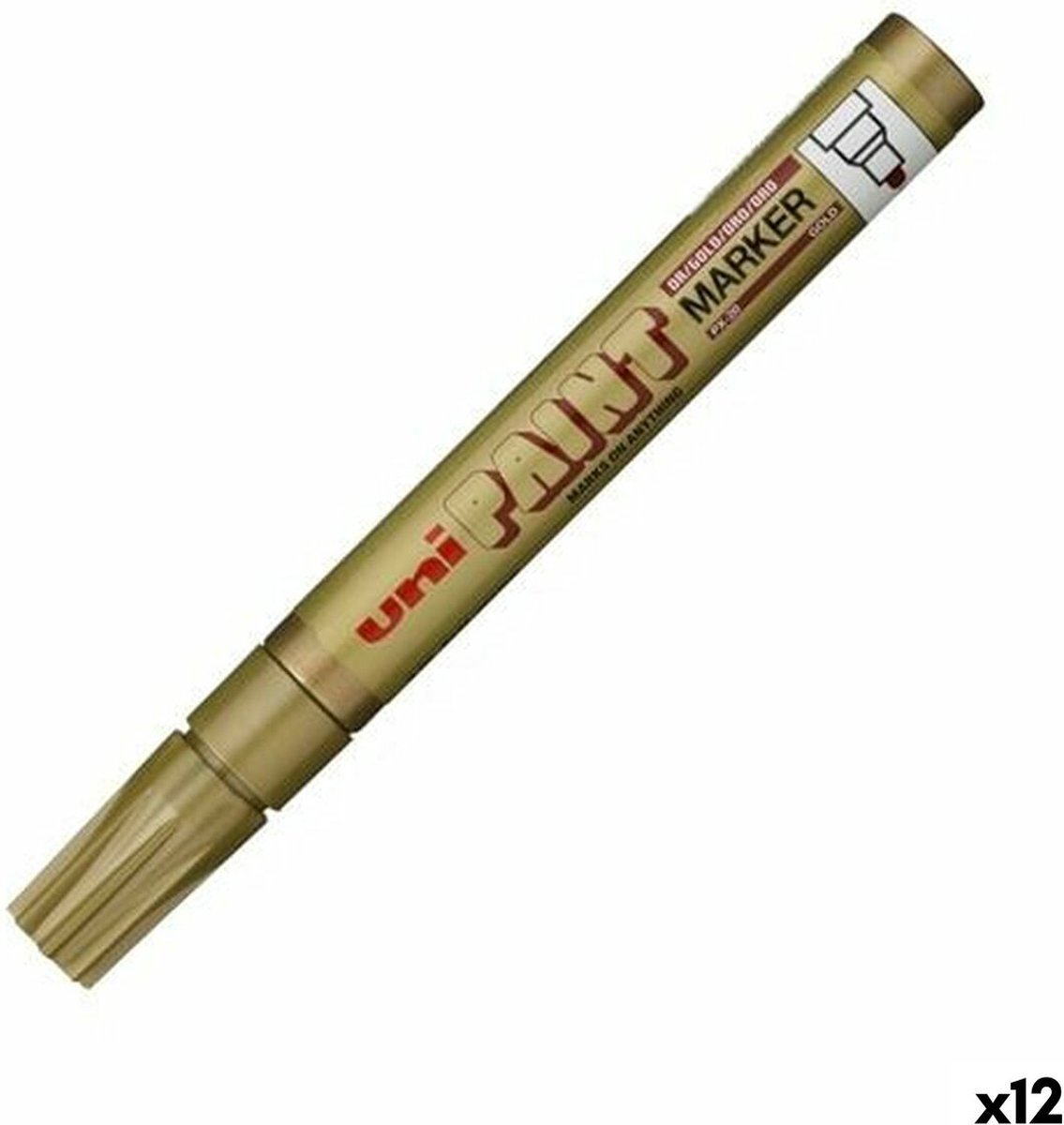 uni-ball Permanente markeerstift PX-20 Gouden 2,8 mm (12 Stuks)