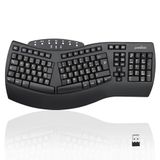 Perixx PERIBOARD-612 Ergonomisch draadloos en bluetooth-toetsenbord, compatibel met Windows 10 en Mac OS X, Italiaanse lay-out