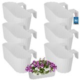 Merkloos / Sans marque KOTARBAU Bak Rustiek – Balkon Bloembak – Ovaal - Wit – 400 mm