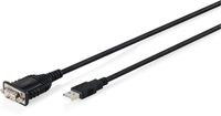 DIGITUS USB 2.0 adapterkabel, USB-A naar RS232, 1,8 m, zwart
