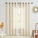 Famanu Wan GmbH Vitrage Gordijn Beige Polyester 225x140cm (2 stuks)