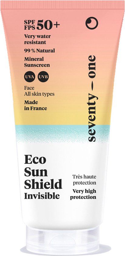 SeventyOne Percent Eco Zon Shield Invisible SPF50+ 50ml - Gezicht - Antirimpel - Waterproof