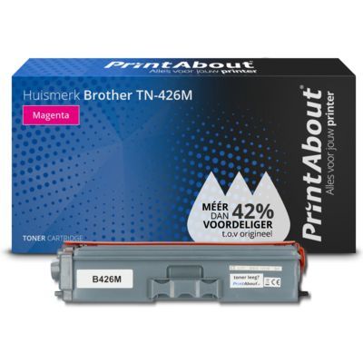 PrintAbout Huismerk Brother TN-426M Magenta Toner - Extra High Yield