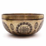 Ancient Wisdom Tibetaanse Klankschaal - Genezende Gegraveerde Klankschaal - 21 cm - 5 Boeddha's