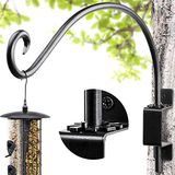 AJART Vogelvoederhangers voor buiten: 16 inch draaibare plantenbeugel voor binnen muurbevestiging - draaibare plantenhaak voor bloemenmand