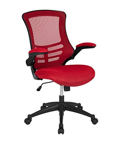 Flash Furniture Tekenstoel, met schuimrubber en rood gaasdoek, 64,77 x 62,23 x 104,78 cm