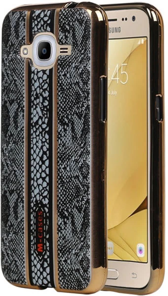 M-Cases Zwart Slang Design TPU back case hoesje voor Samsung Galaxy J5 2016