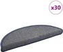 vidaXL - Trapmatten - 30 st - 56x17x3 cm - lichtgrijs en blauw - halfrond