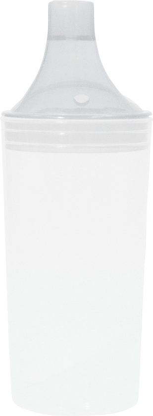 Drinkbekerset met lange tuitdeksels - transparant - 200 ml