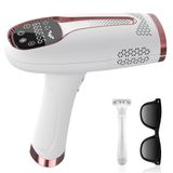 Appareil laser IPL pour l'épilation avec écran tactile et sensation de froid, 3 modes (HR/SC/RA), 9 niveaux d'énergie, 999.999 impulsions, indolore