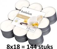 Bolsius Bougies parfumées vanille - 18 pièces - Autonomie 4 heures