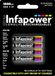 Infapower B002 AAA 1000mAh met 4 oplaadbare batterijen