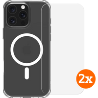 BlueBuilt Protective Back Cover met MagSafe iPhone 16 Pro Max + Screenprotector Duo Pack