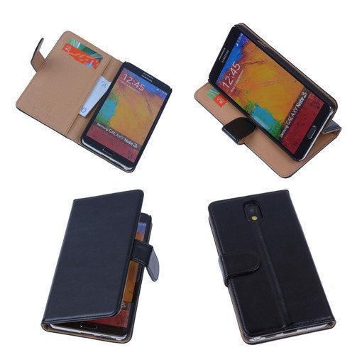 Best Cases Panda Best Cases PU Leder Zwart Hoesje Samsung Galaxy Note 3 Book/Wallet Case/Cover