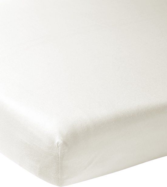 Meyco Baby Uni hoeslaken ledikant - offwhite - 60x120cm