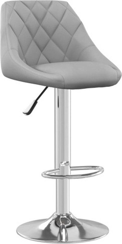 vidaXL Barkruk fluweel lichtgrijs