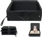 Wan GmbH Bac à litière pliable portable pour chat de voyage - Toilette pour chat de voyage étanche - Toilette pour chat portable noir