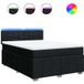 Maison Exclusive - Sommier à lattes de lit avec matelas noir 140x190 cm tissu
