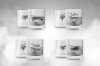 SD Toys Harry Potter Glazen Set Crystal Glasses Spells Set van 4 Transparant