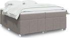 Maison Exclusive - Boxspringbed met matras, taupe, 200x200 cm, gestoffeerd