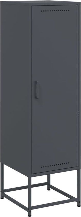 vidaXL Hoge kast 36x39x123 cm staal antracietkleurig