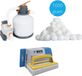 Bestway Aspirateur de piscine AquaReach & Pompe de filtration 2006 L/h & 4 Filtres Type II & Brosse de nettoyage WAYS