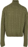Urban Classics Boxy roll Sweater/trui - M - Olijfgroen