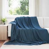 vidaXL Plaid Marineblauw 270 x 240 cm Fleece