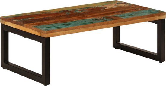 vidaXL Salontafel 100x50x35 cm massief gerecycled hout en staal