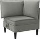vidaXL d'angle avec rangement, gris foncé, velours