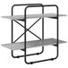 vidaXL Boekenplank 2-laags 60 x 35 x 70 cm PB Grijs Sonoma