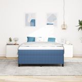 vidaXL Boxspringbed Blauw 160 x 200 cm Corduroy stof