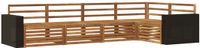 vidaXL - Hoek loungeset - 5-delig - Naturel - Massief Acacia Hout