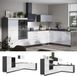 Vicco Hoekkeuken Fame-Line, Wit Hoogglans/Antraciet, 347 x 207 cm zonder werkblad