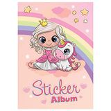 HERMA 15423 Stickeralbum Prinses Sweetie DIN A5 leeg (16 pagina's, gecoat speciaal papier) sticker verzamelalbum om te verzamelen, 1 stickerboek voor meisjes, blanco