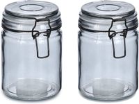 Zeller Weckpotten/inmaakpotten - 2x - 250 ml - glas - met beugelsluiting