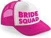 Bellatio Decorations Snapback/Cap voor Dames - Bride Squad - Roze/Wit