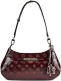 GUESS Carmella Shoulder Bag Burgundy Logo