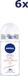 Nivea Talc Sensation Roll-On Deodorant - 6 x 50 ml