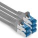 1aTTack.de 5x 10m CAT6 Ethernet LAN-netwerkkabel RJ45 - grijs