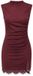 Vero Moda Robe VMSMILLA Robe courte Burgundy 1 Sans manches XL