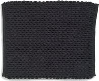 Kela Badkamer Vloerkleed, Badmat, 65 x 55 cm, Zwart, Gerecycled Polyester, Katoen