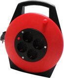 VB Extend VB Closed Reel - Grounded - 3x1mm2 - 10m - Red - 4 Outlets