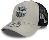 New Era Faux Suede Trucker Fc Barcelona Pet Grey Unisex Polyester